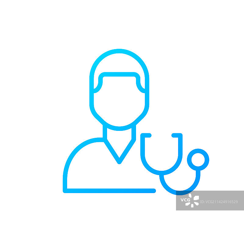 诊断像素完美渐变线性图标图片素材