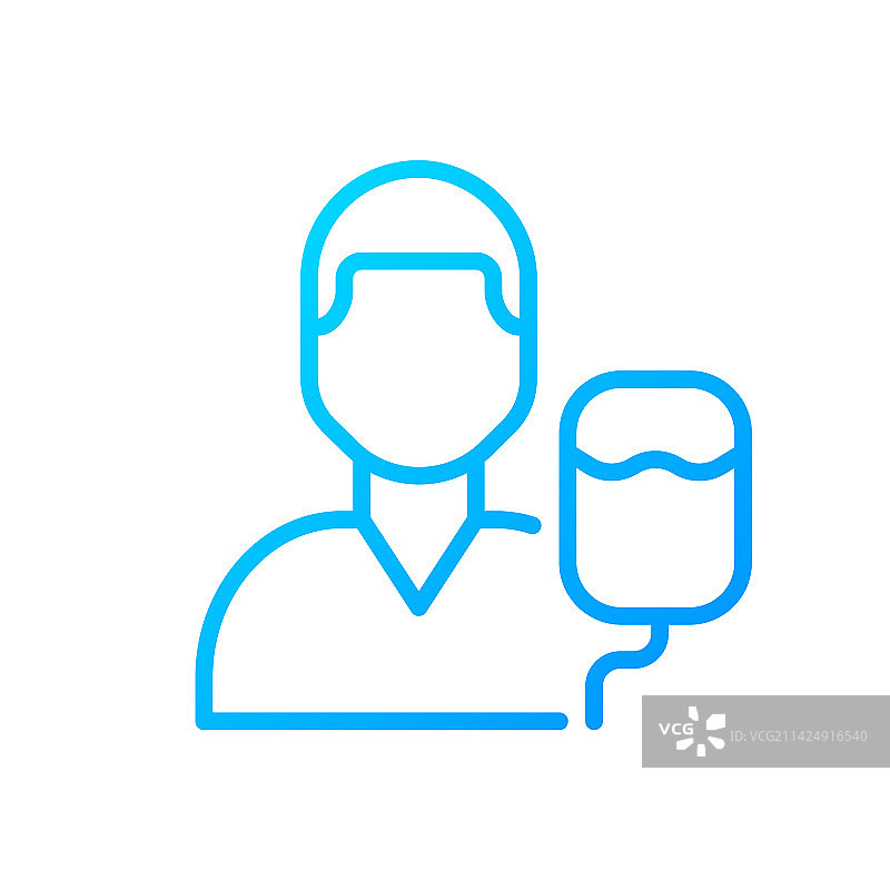 重症监护像素完美渐变线性图标图片素材