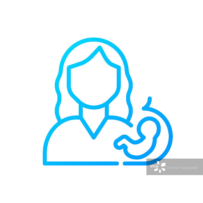 产前护理像素完美渐变线性图标图片素材