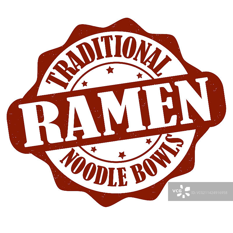 拉面标签或图章图片素材