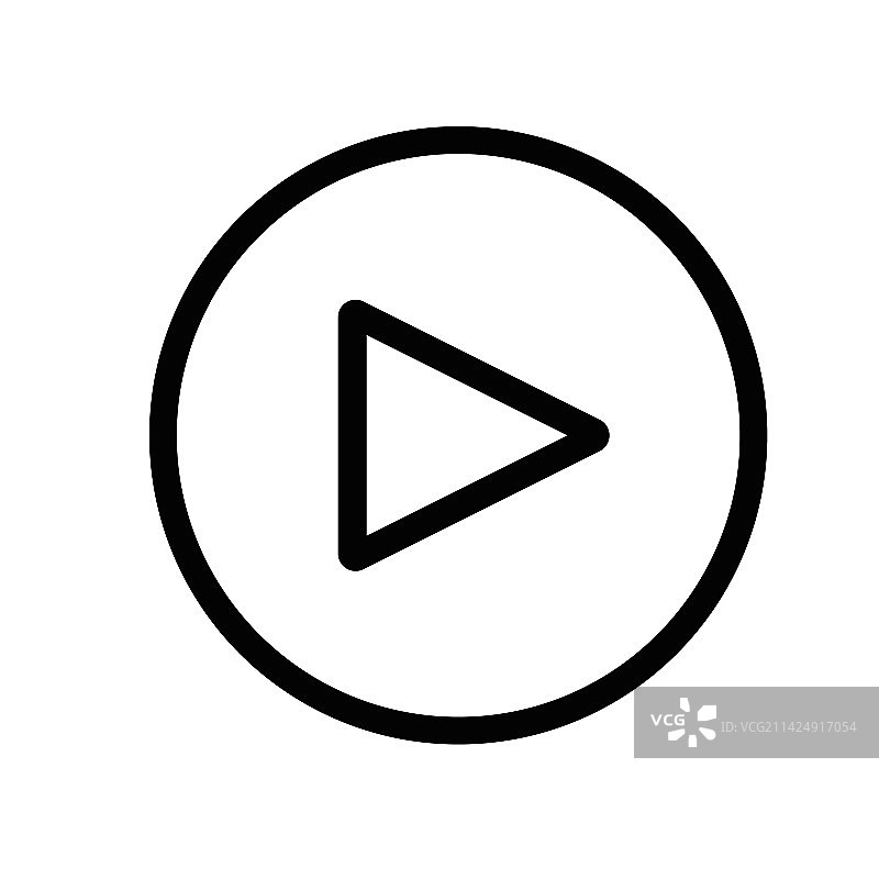 流行扁平风格播放图标图片素材