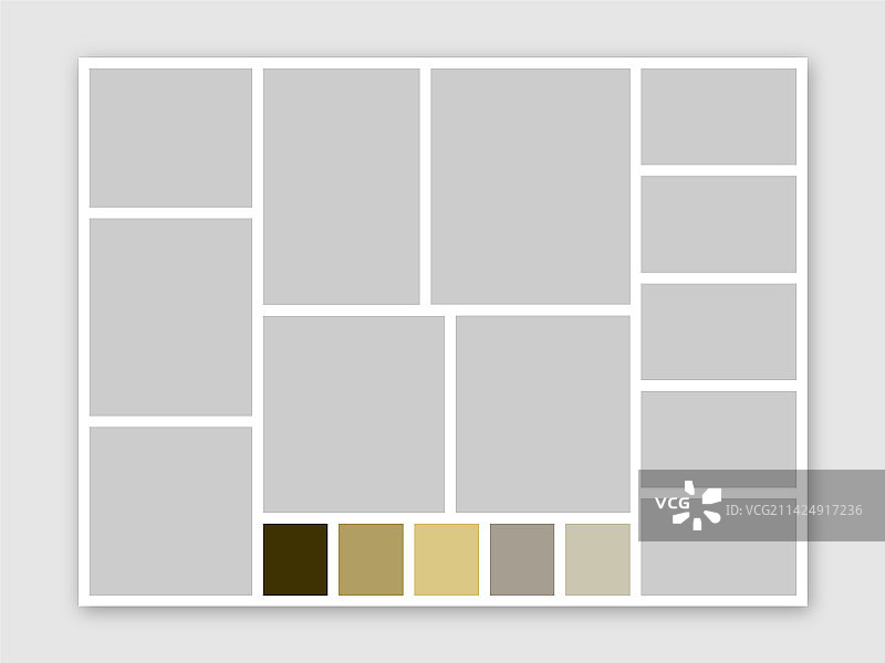 照片拼贴网格情绪板模板图片素材