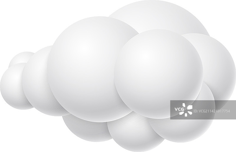 白色蓬松棉花云朵3D渲染图片素材