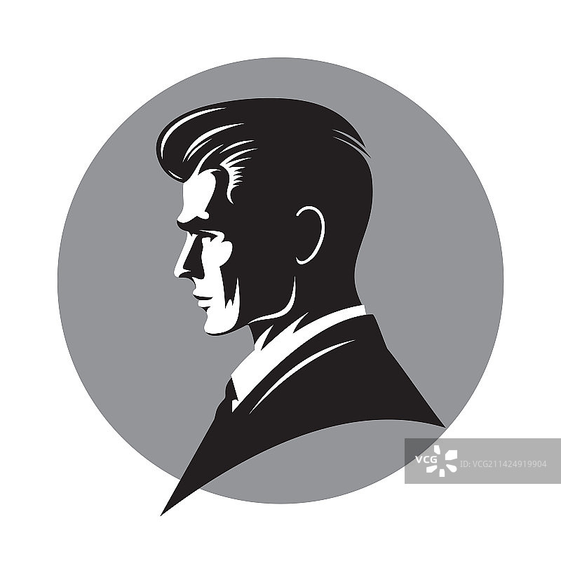 商人头像角色标志概念人脸图片素材