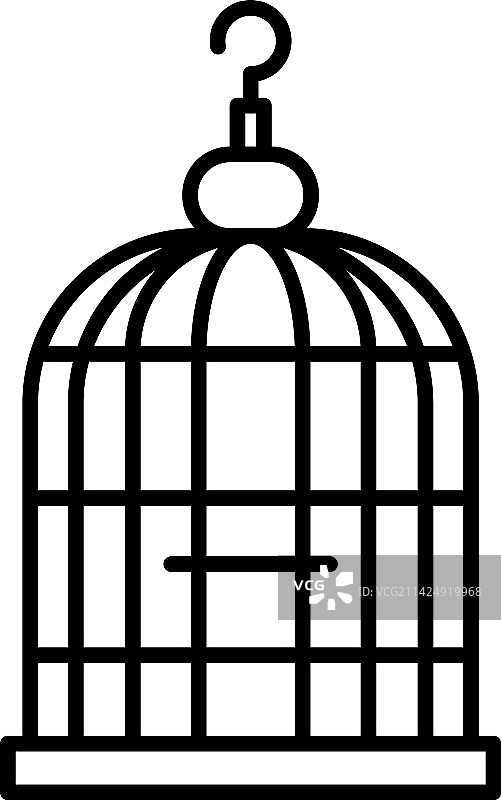 透明宠物店笼子图标图片素材