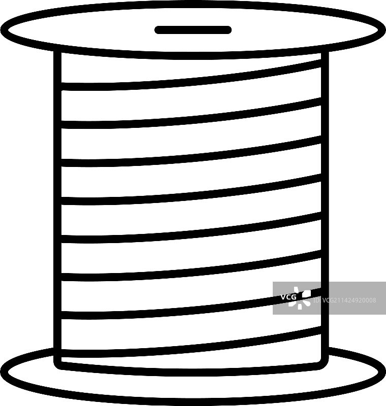 透明背景上的线圈光纤图标图片素材