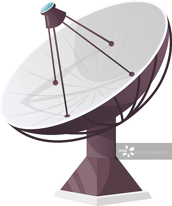 卡通射电望远镜空间研究天线图标图片素材