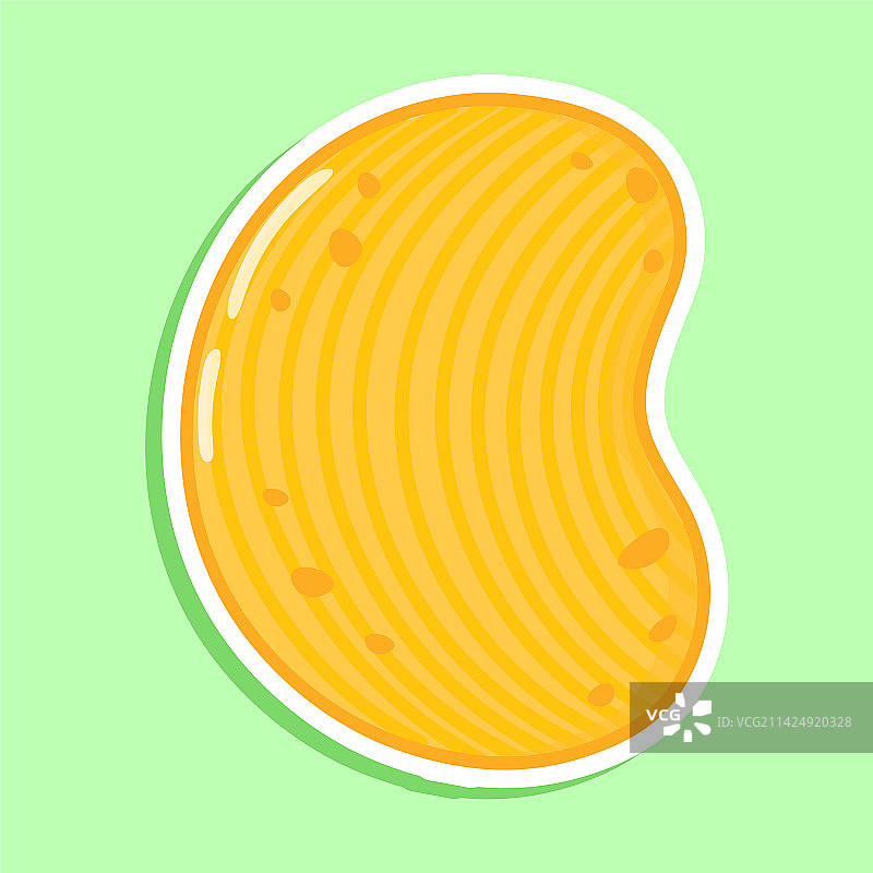 手绘可爱薯片贴纸图片素材