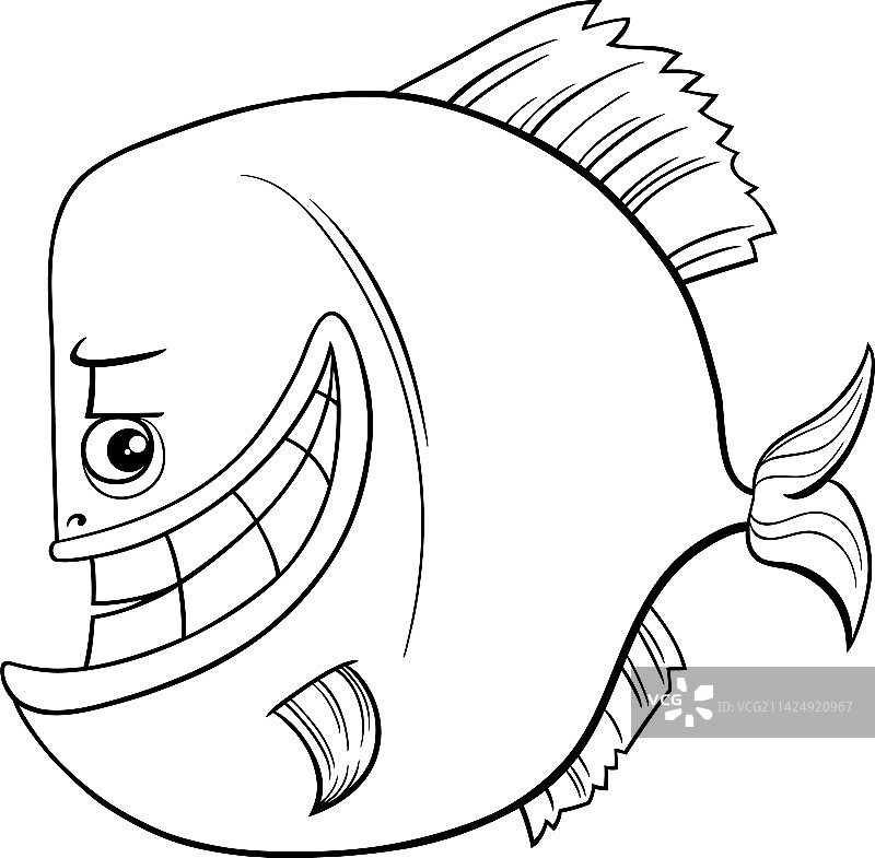 卡通食人鱼动物角色图片素材