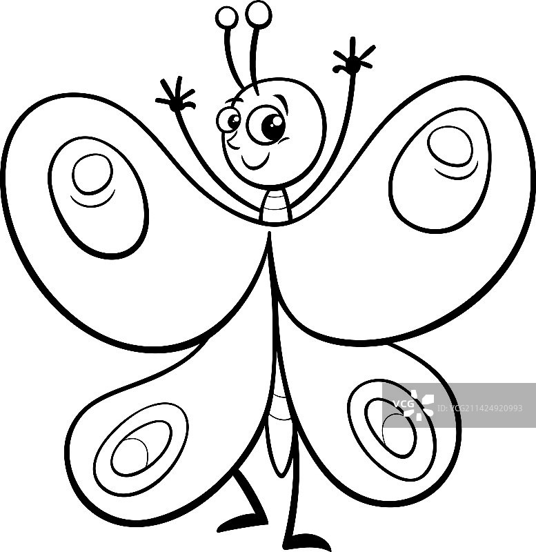 卡通蝴蝶昆虫动物形象图片素材