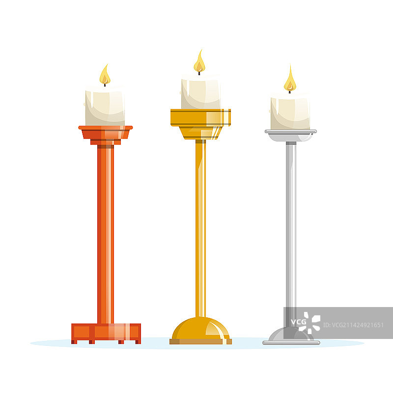 金色烛台蜡烛图片素材