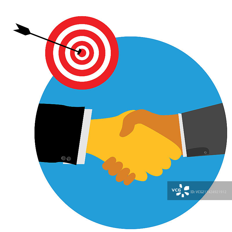 关于合作实现目标的插图图片素材