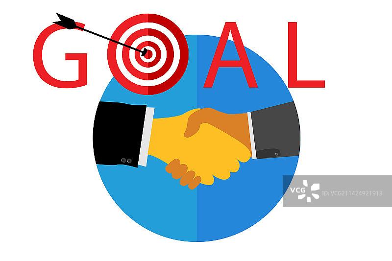 关于合作实现目标的插图图片素材