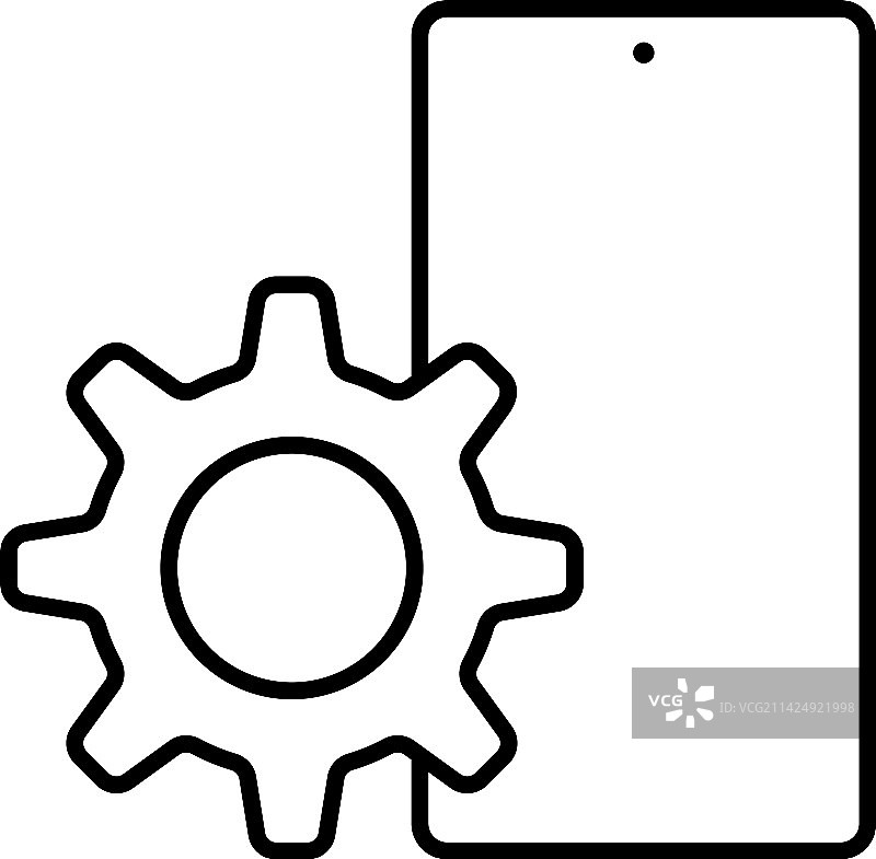 透明背景上的手机服务图标图片素材