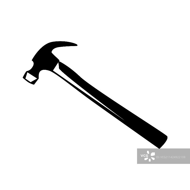 黑色锤子设计轮廓图片素材