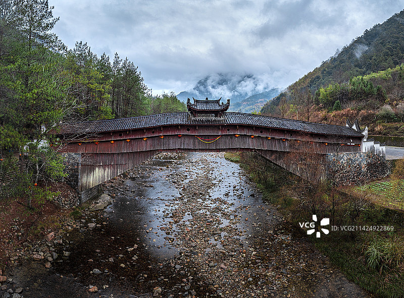 丽水庆元县兰溪桥图片素材