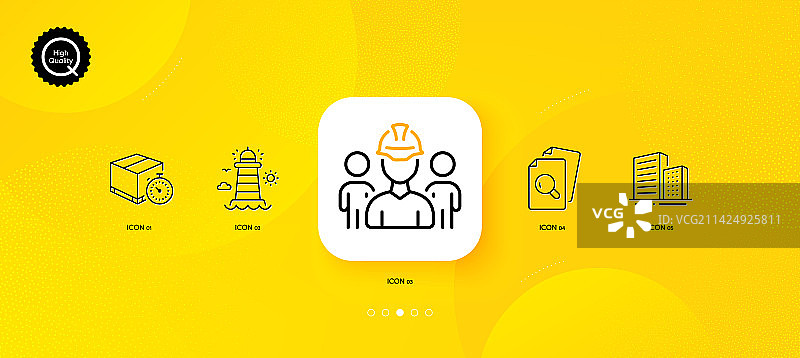 建筑物检查与工程团队极简设计图片素材