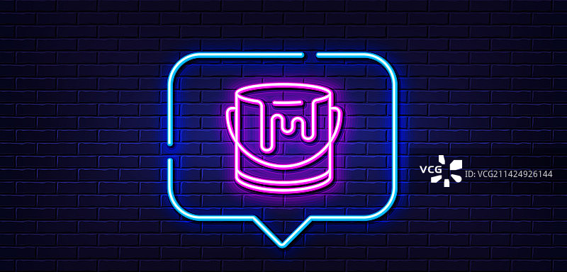 油漆桶线条图标丙烯颜料标志图片素材