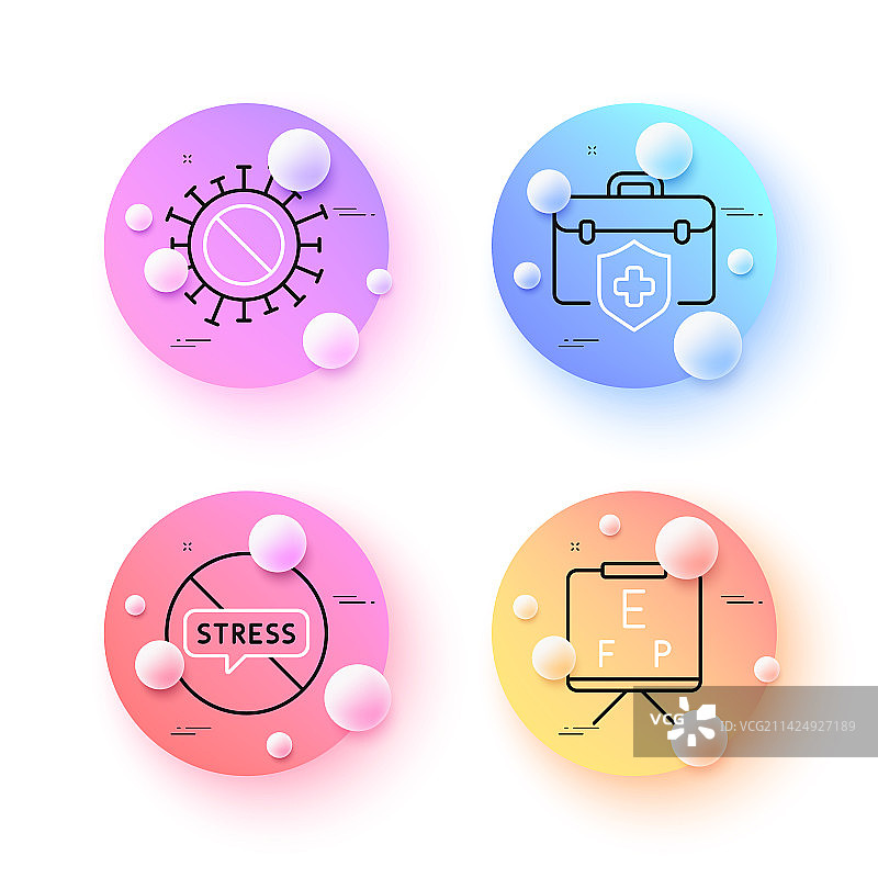停止新冠病毒压力和医疗保险图片素材