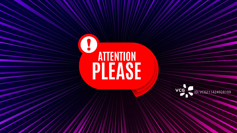 请注意横幅警告聊天气泡图片素材