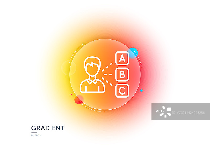 选择答案标志渐变线性图标图片素材