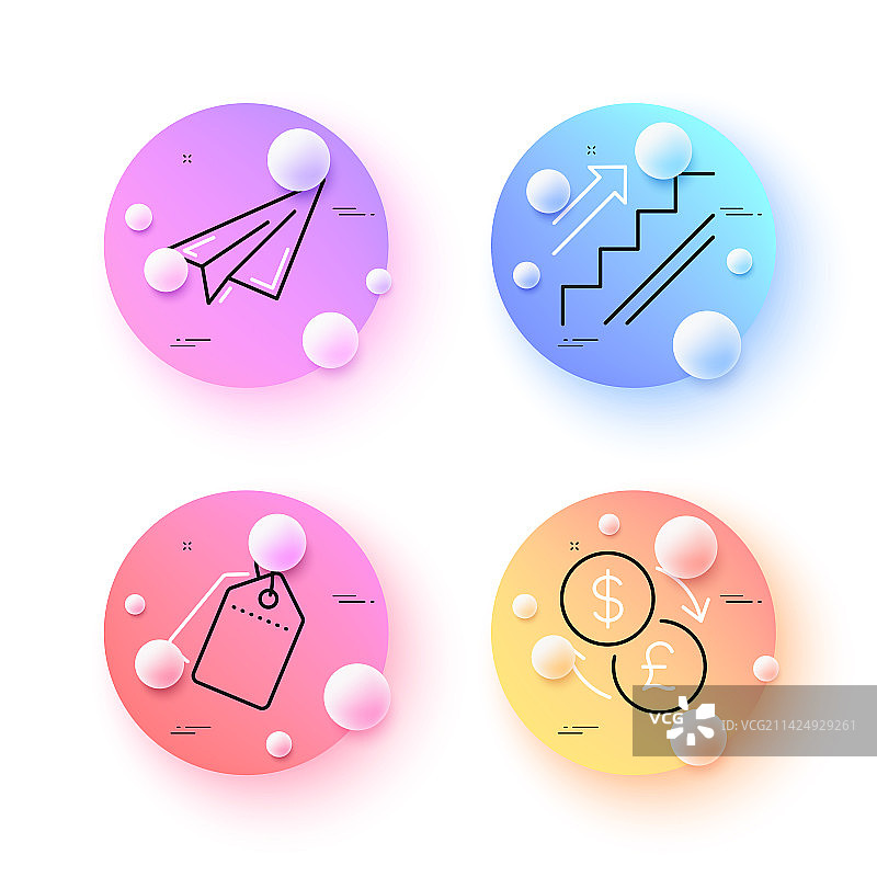 促销标签楼梯和货币兑换图片素材