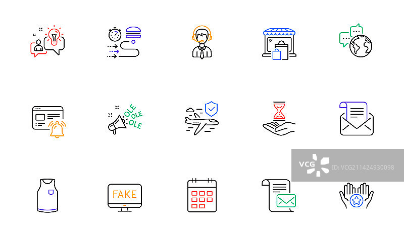 运输支持和市场线条图标T恤图片素材