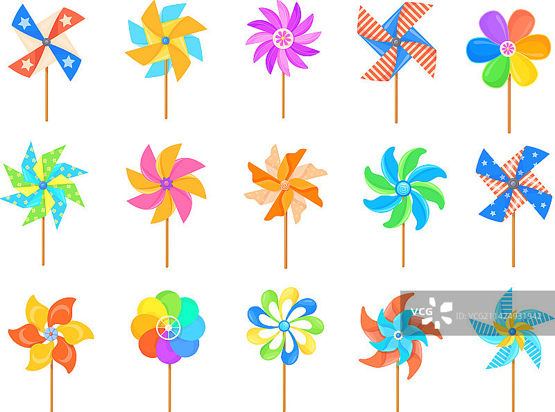 卡通风车儿童玩具套装图片素材