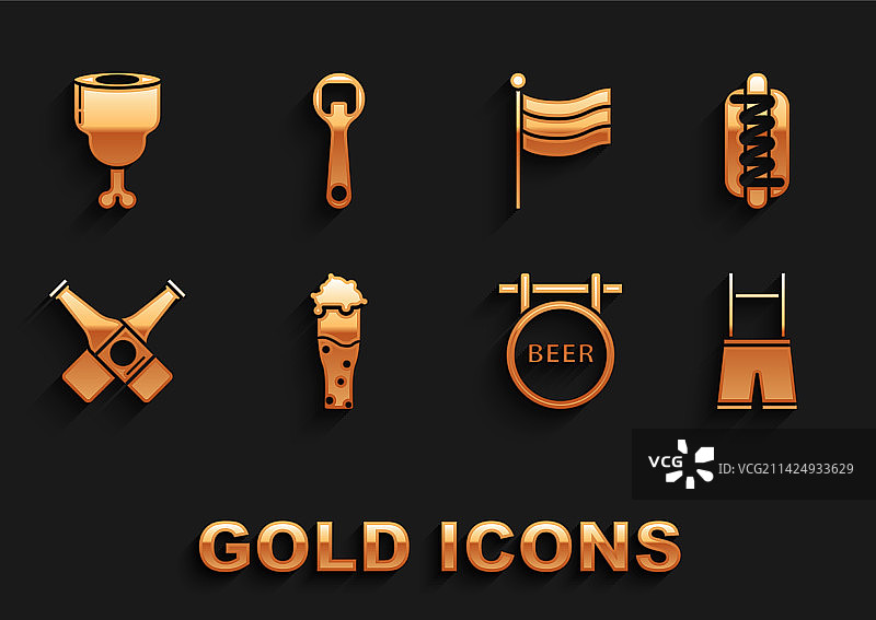 啤酒杯、热狗和芥末三明治图片素材