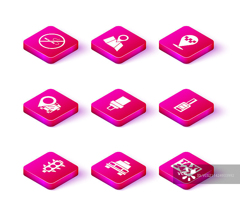 带有巴士的交通灯出租车图片素材