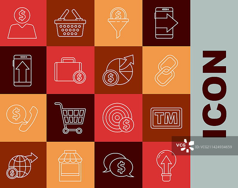 灯泡商标锁链线条设计图片素材