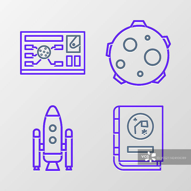 天文学书籍、航天飞机图片素材