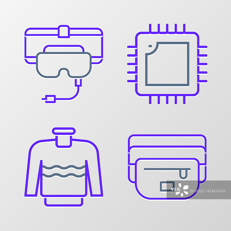 香蕉腰包毛衣处理器icon合集图片素材