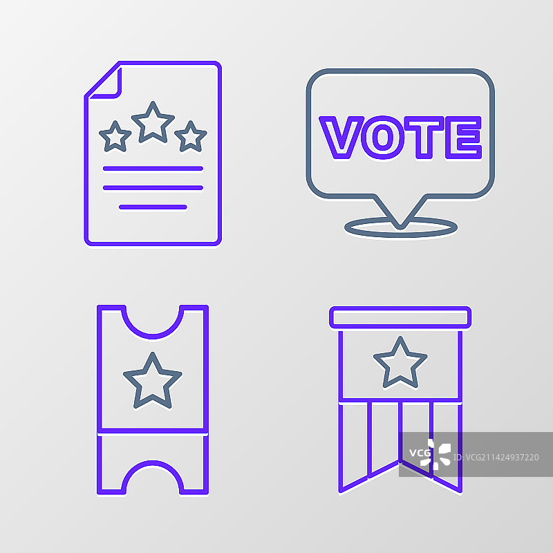 美国国旗棒球票投票系列图片素材