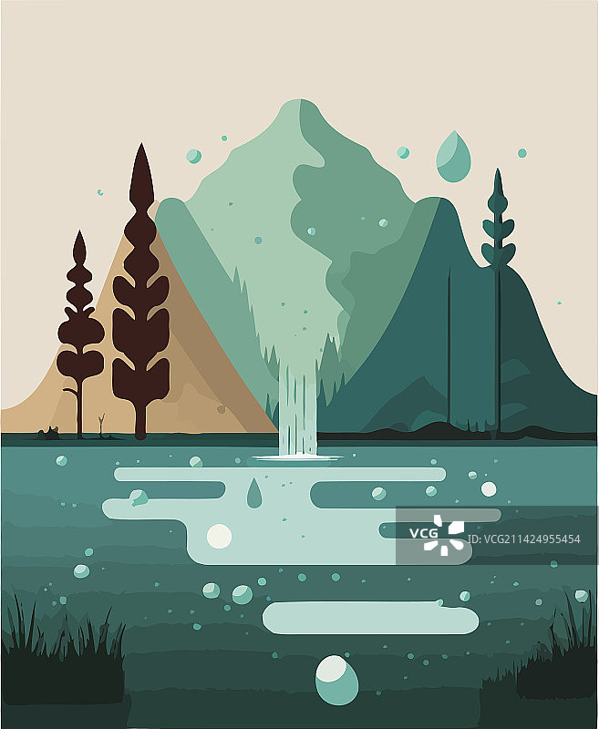 含水层水的自然展示图片素材