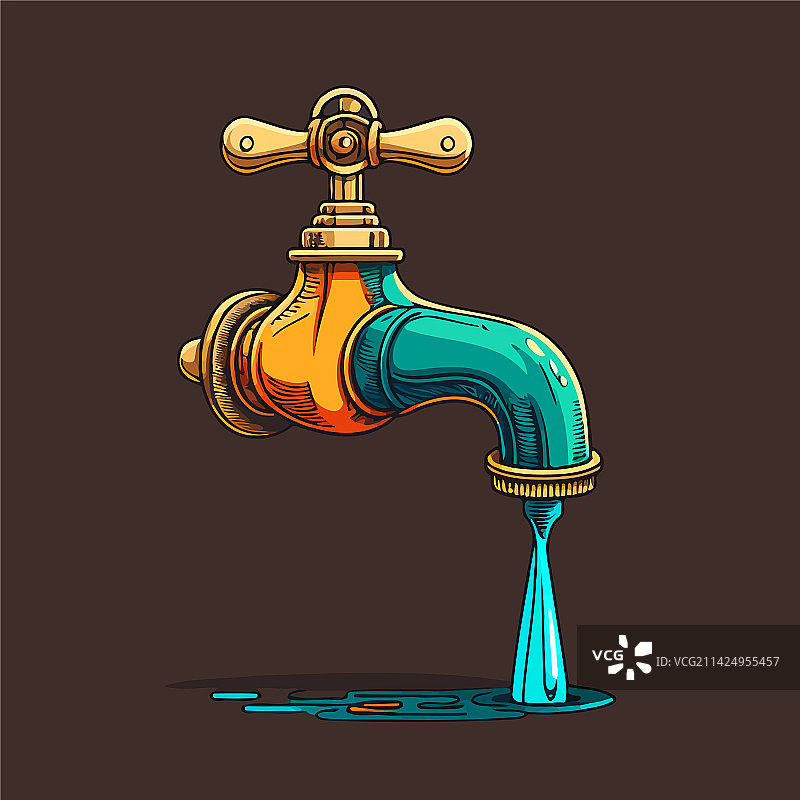 简约金属水龙头图片素材