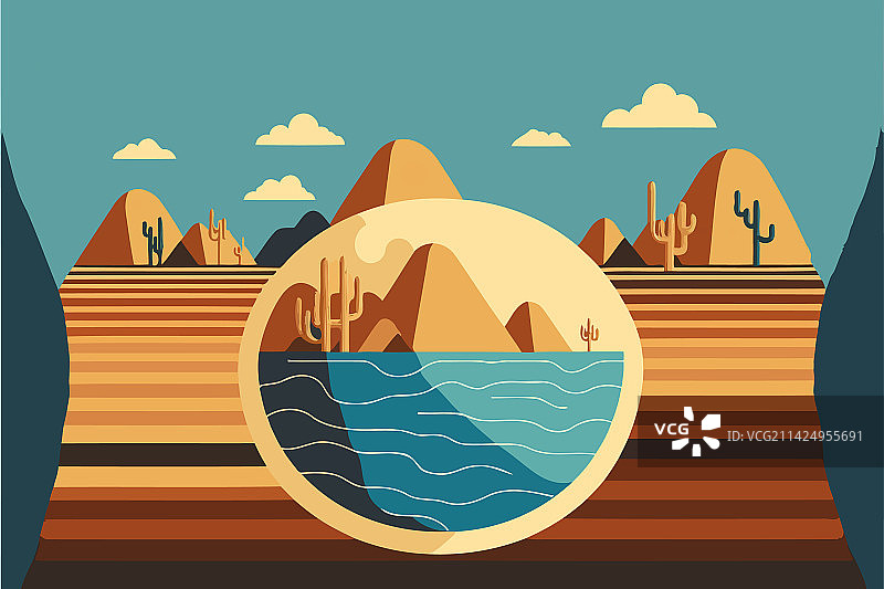 水资源匮乏的沙漠图片素材