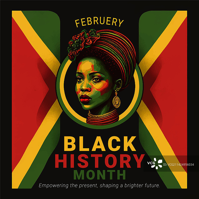 非洲泛色系黑人历史月图片素材