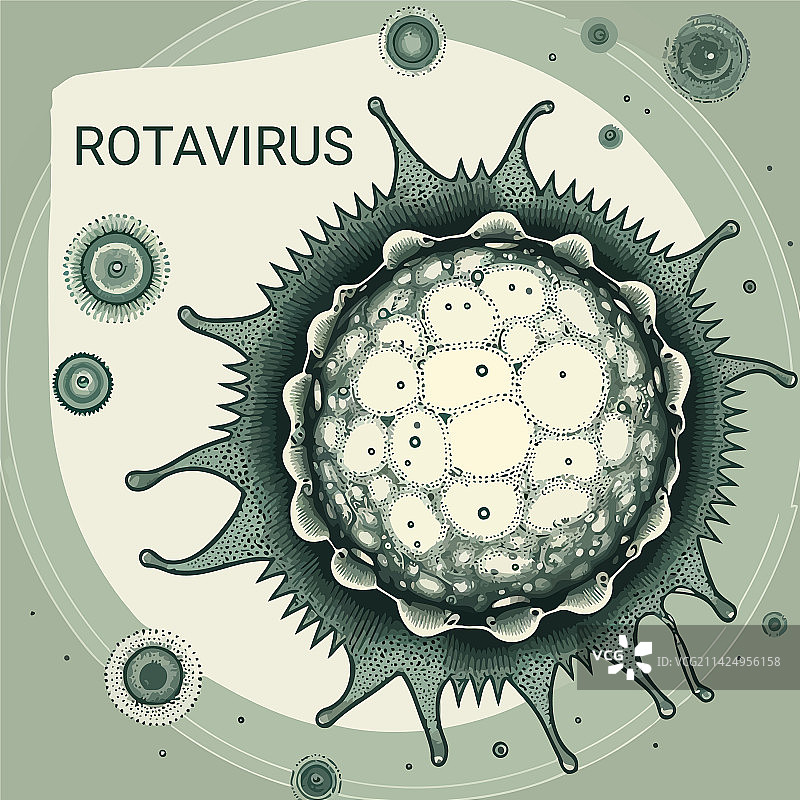 微观轮状病毒的艺术家渲染图片素材