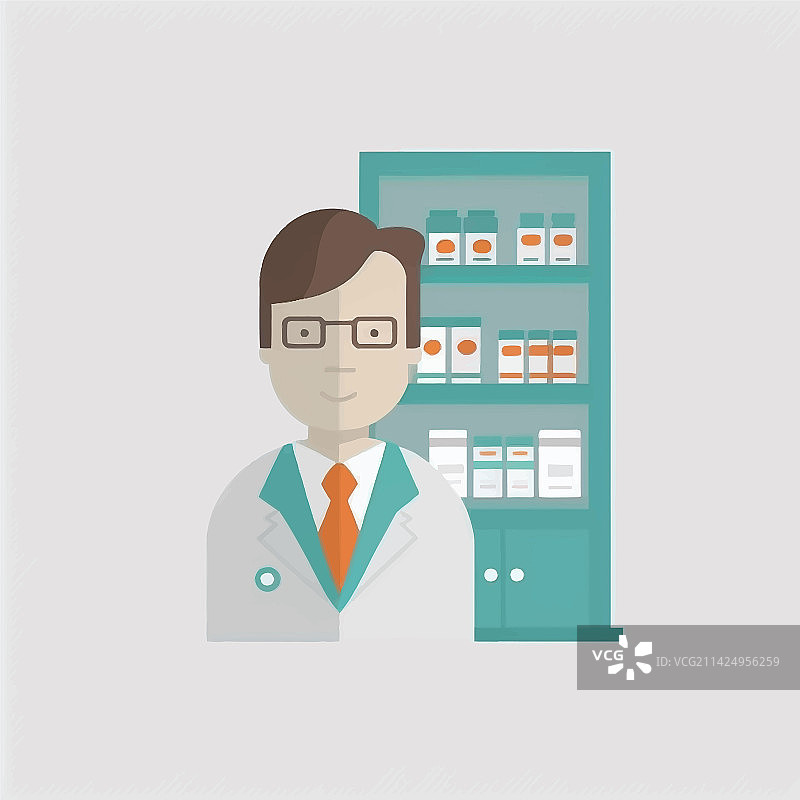 在药店工作的药剂师图片素材