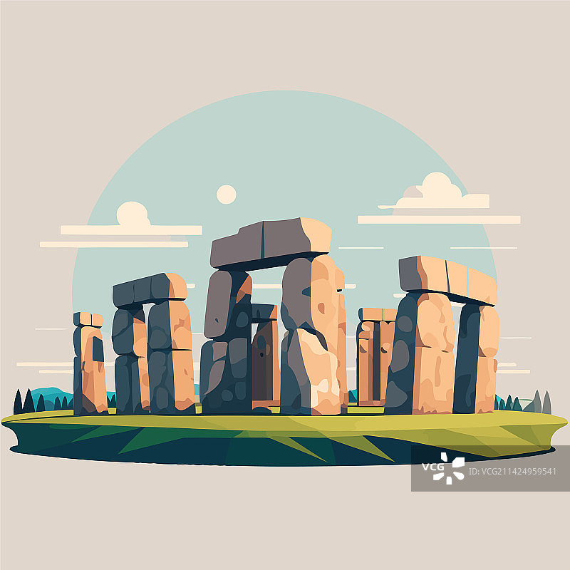 由大型重型石块构成的建筑物图片素材