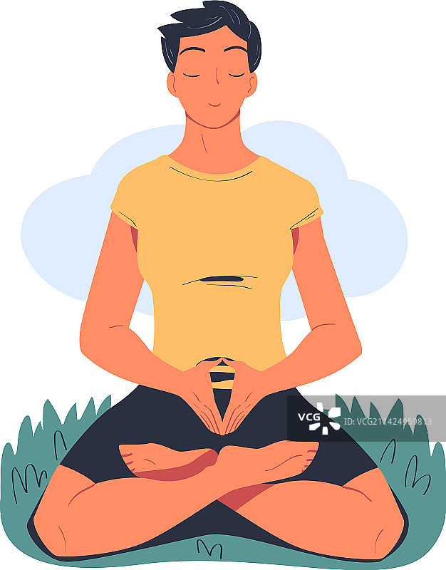 年轻女子冥想图片素材