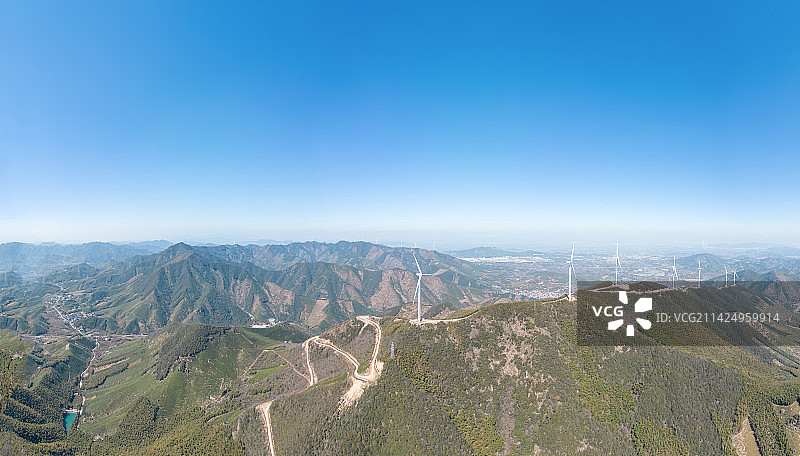 浙江长兴县和平镇大岗山脉图片素材