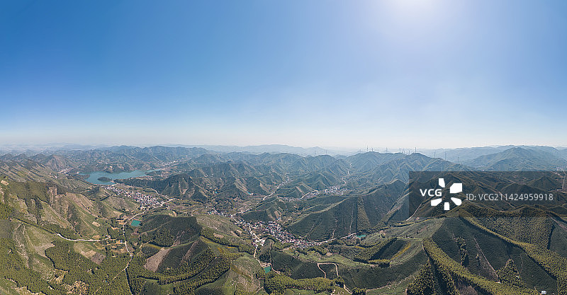 浙江长兴县和平镇大岗山脉图片素材