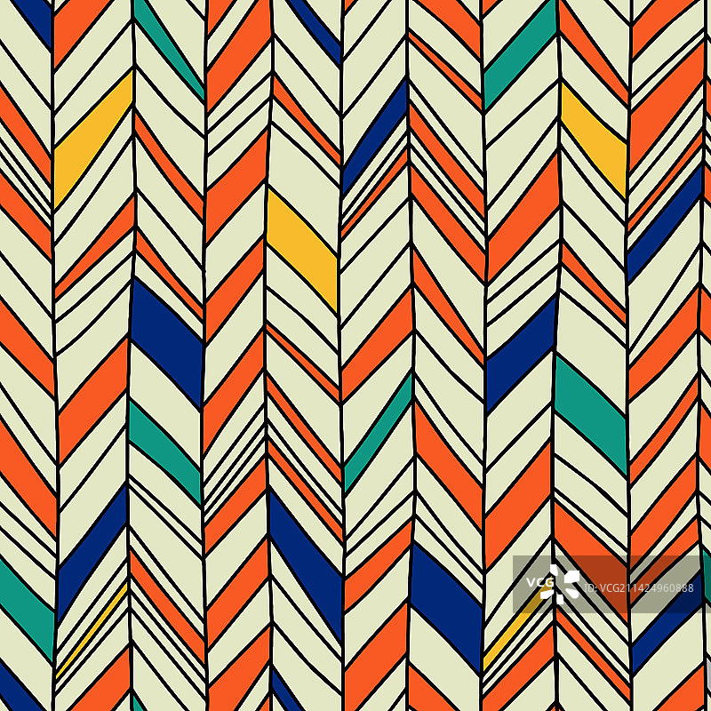 具有斯堪的纳维亚艺术风格的人字形图案图片素材