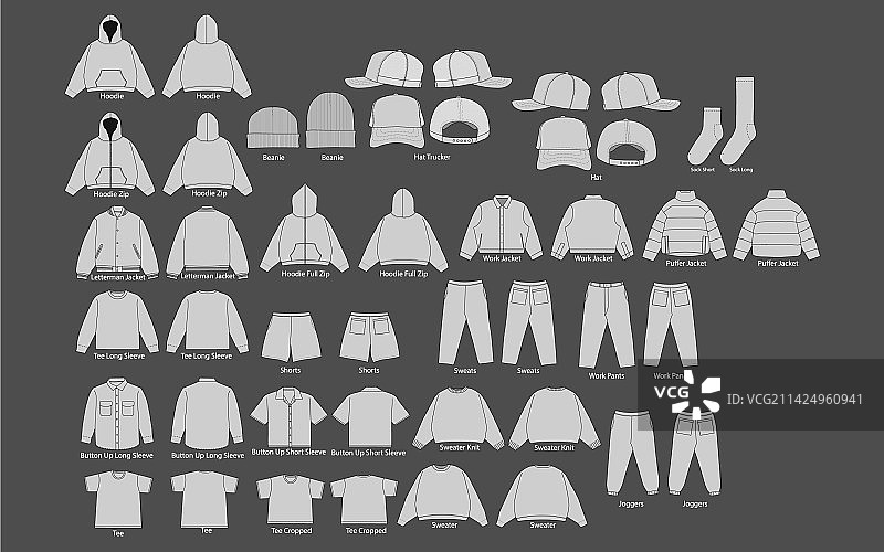 服装模型集图片素材