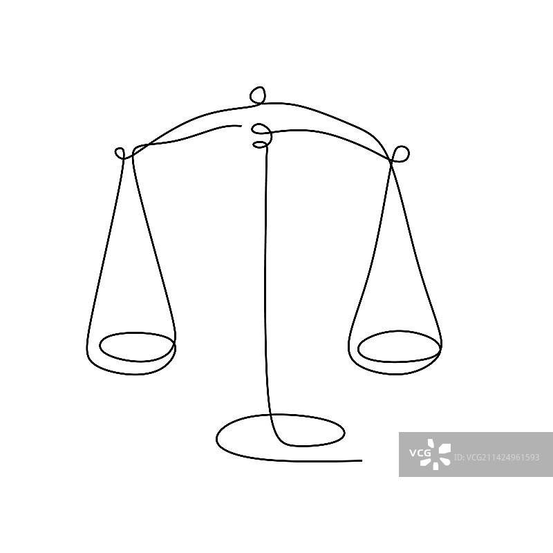 天秤座或法律标识的重量平衡符号图片素材