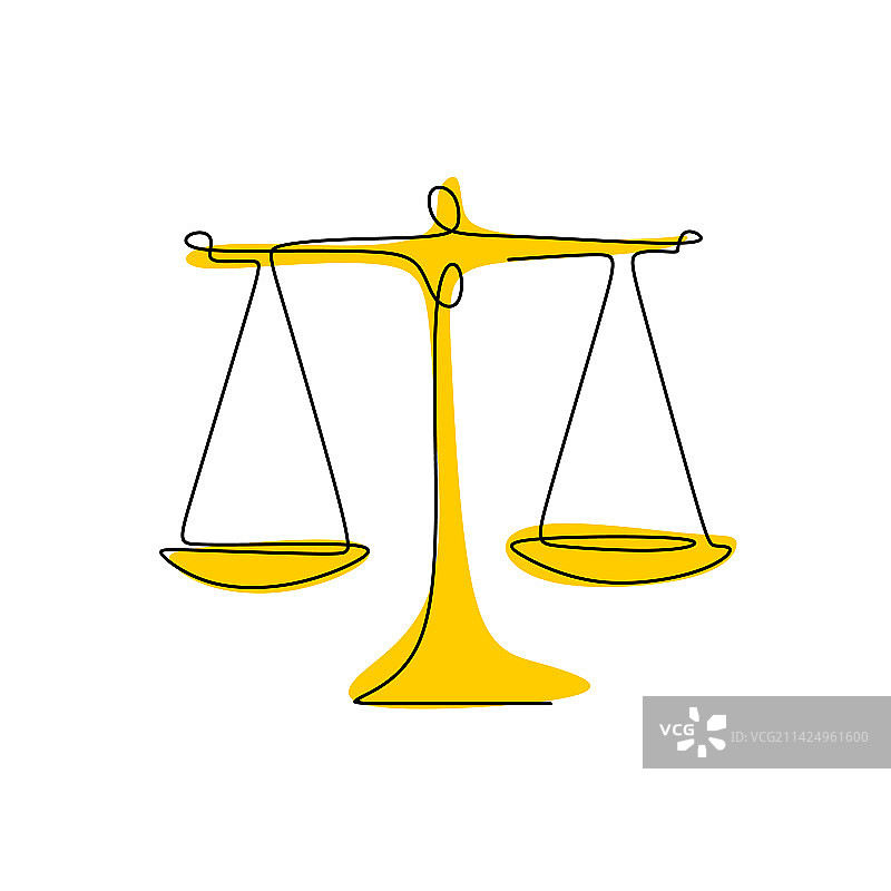天秤座或法律标识的重量平衡符号图片素材