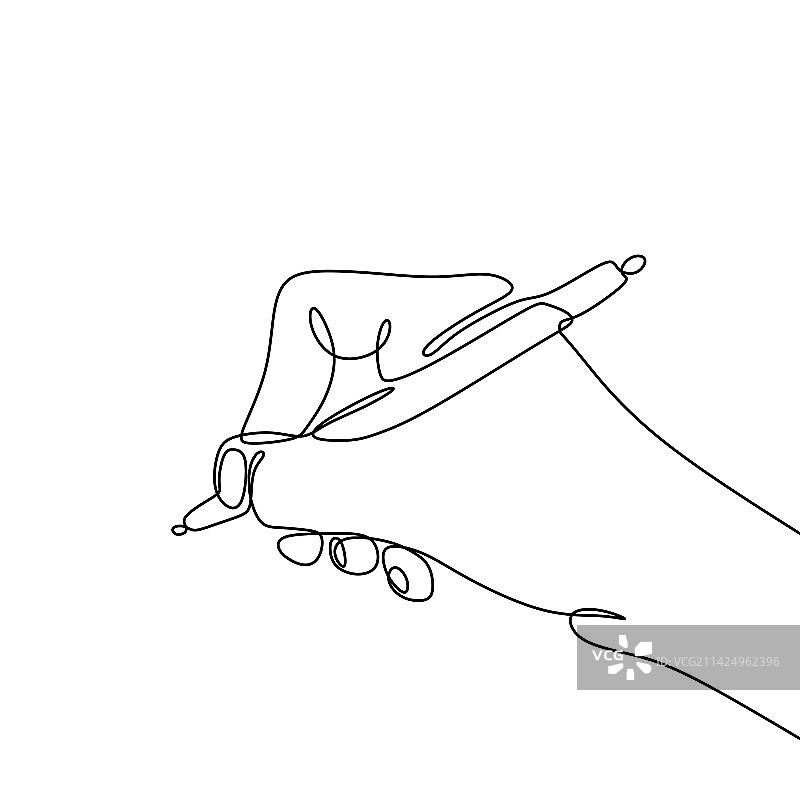 手写连续单线绘画图片素材