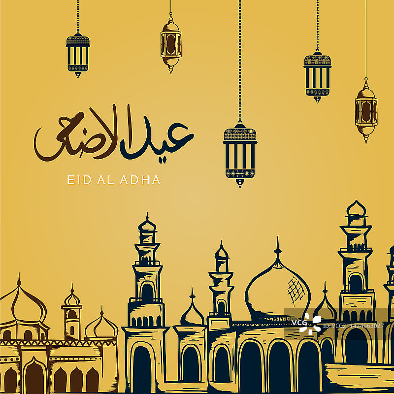 宰牲节复古banner设计图片素材